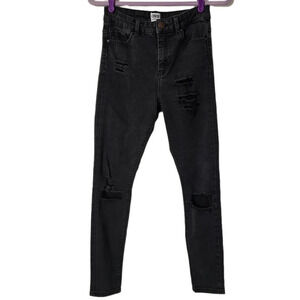 Asos Denim High Waist Distressed Skinny Jeans